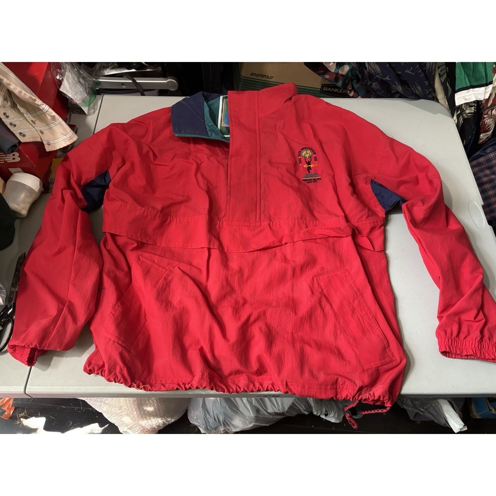 Vtg 1993 Special Olympics Anniversary XL Red Gear Sports Jacket